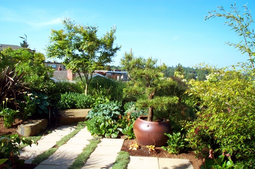 Stile asiatico tradizionale in un giardino2