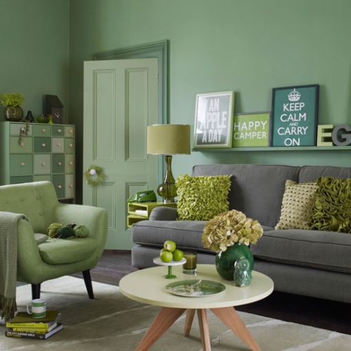 10 saloni viventi in tonalità di verde2