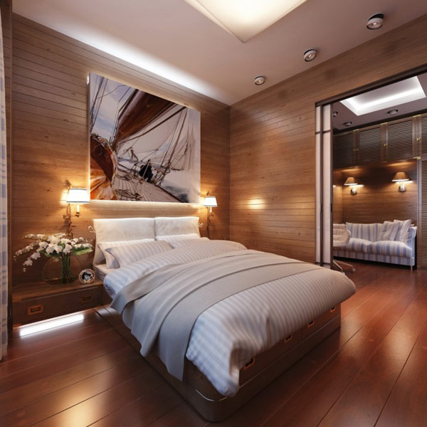 Camera da letto accogliente, moderna e pratica2