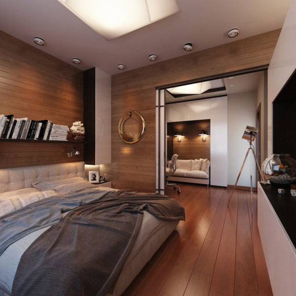 Camera da letto accogliente, moderna e pratica6