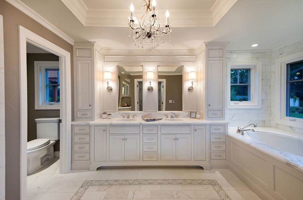 10 tocchi di design per il vostro bagno idee pratiche Lampadari per bagni moderni
