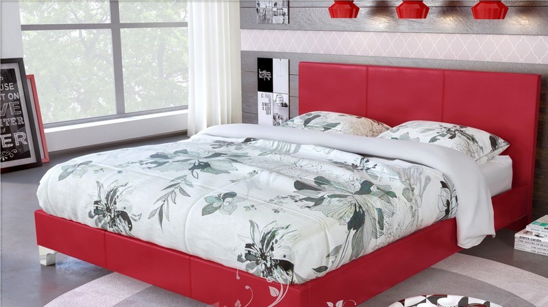 Letto matrimoniale in pelle disponibile in molti colori